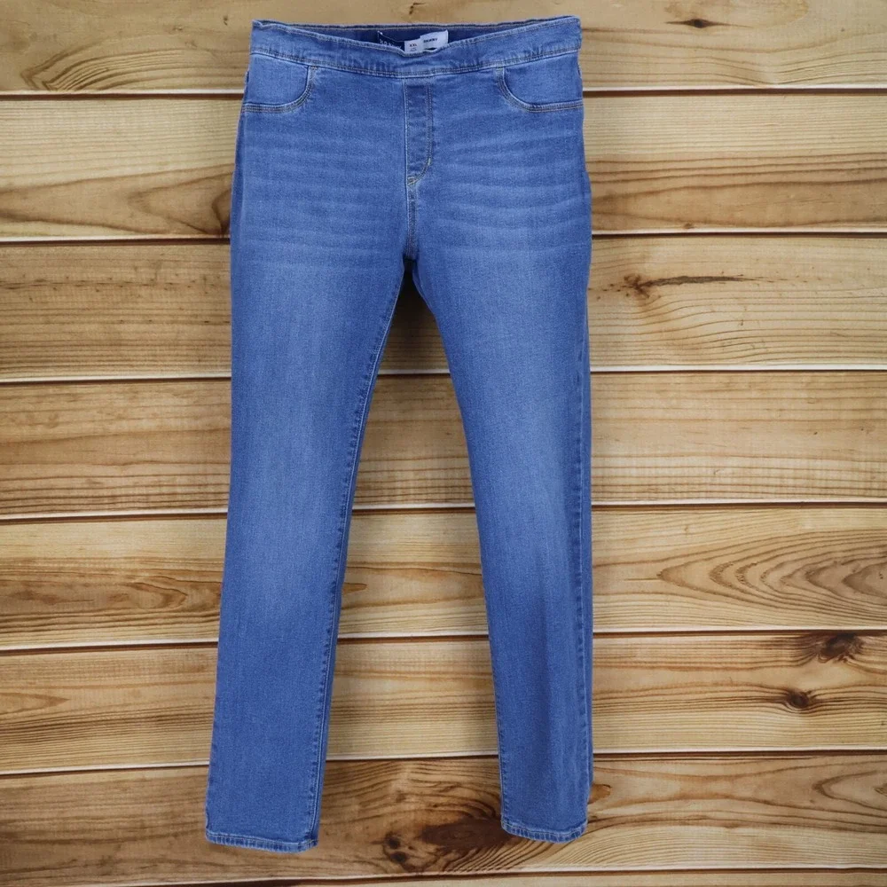 Old Navy Skinny Jeans Girls Size XXL (18) Blue Medium Wash Denim Stretch Pull-On